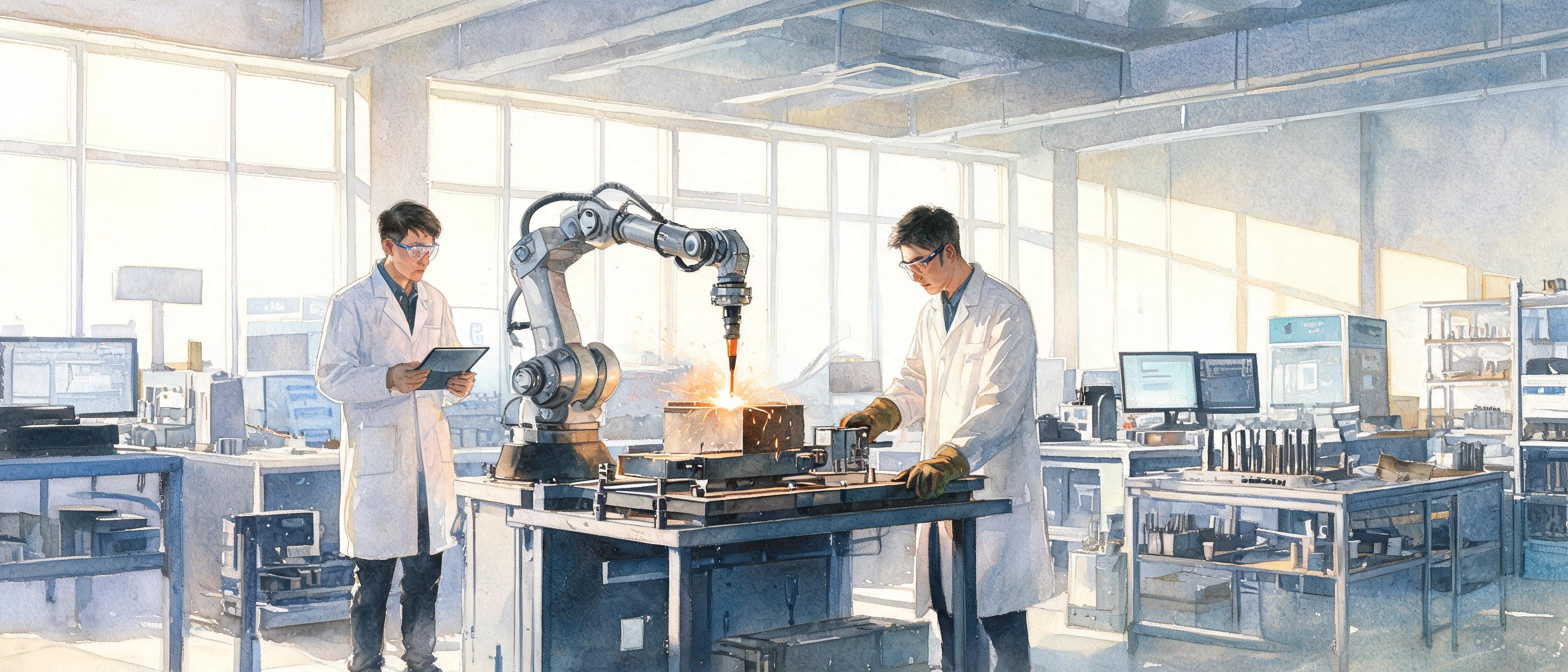 **Trends Shaping Welding Automation in 2026** — Watercolor Painting style