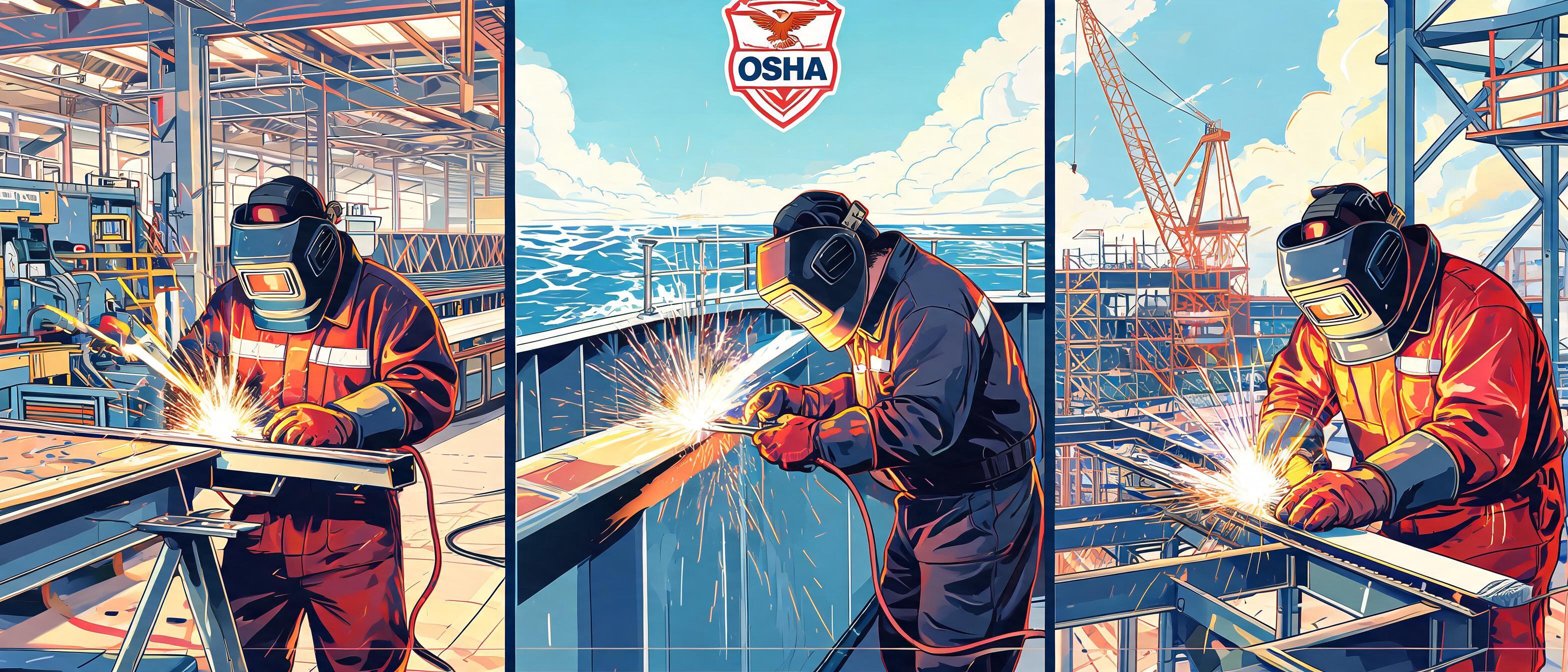 OSHA Standards for Welding, Cutting, and Brazing — Pop Art style